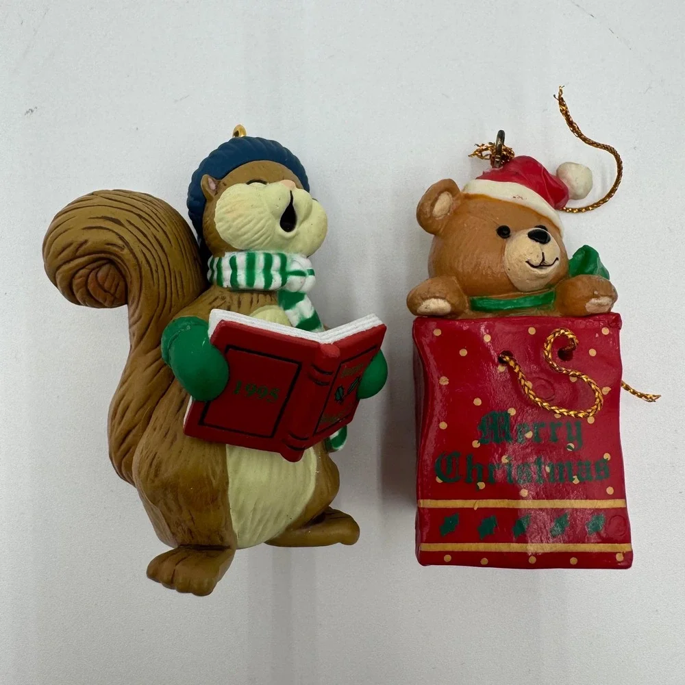 Vintage Christmas Ornaments Holiday Mixed Lot of 9 w/ Hallmark & Noma Tree Decor